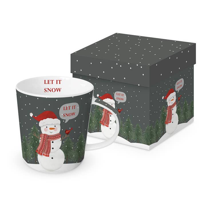 ppd Paperproducts Design GmbH - Wholesale Coffee Mug - Schneemann in grauem Trendbecher GB