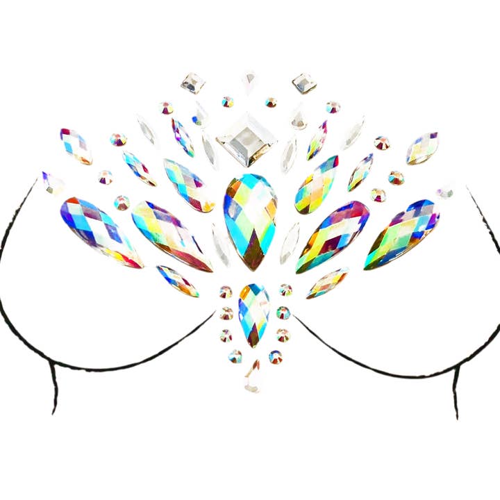 Adhesive Chest and Body Jewels - Selene for wholesale by Wonkiwear Ltd