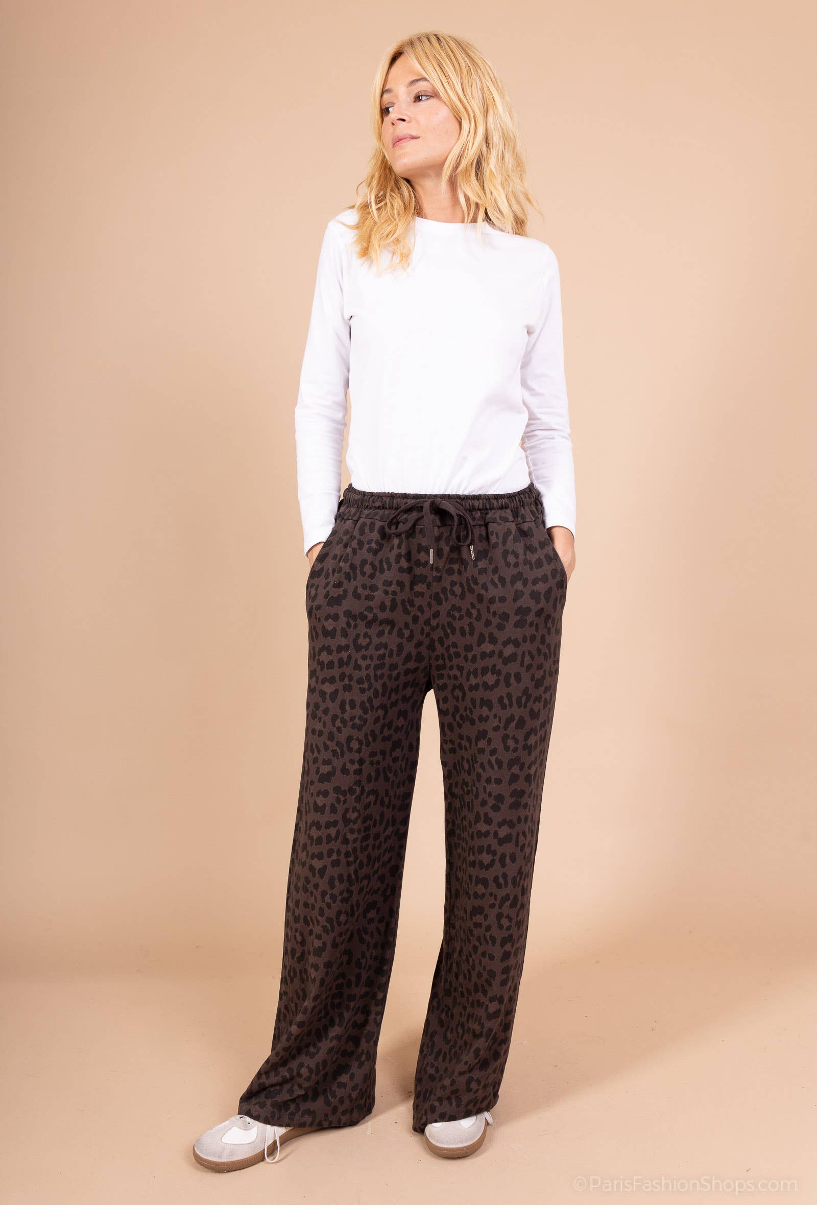 Pépouz' Paris - Wholesale Pants - Women's - Fluid and comfortable leopard print pants PPN25617
