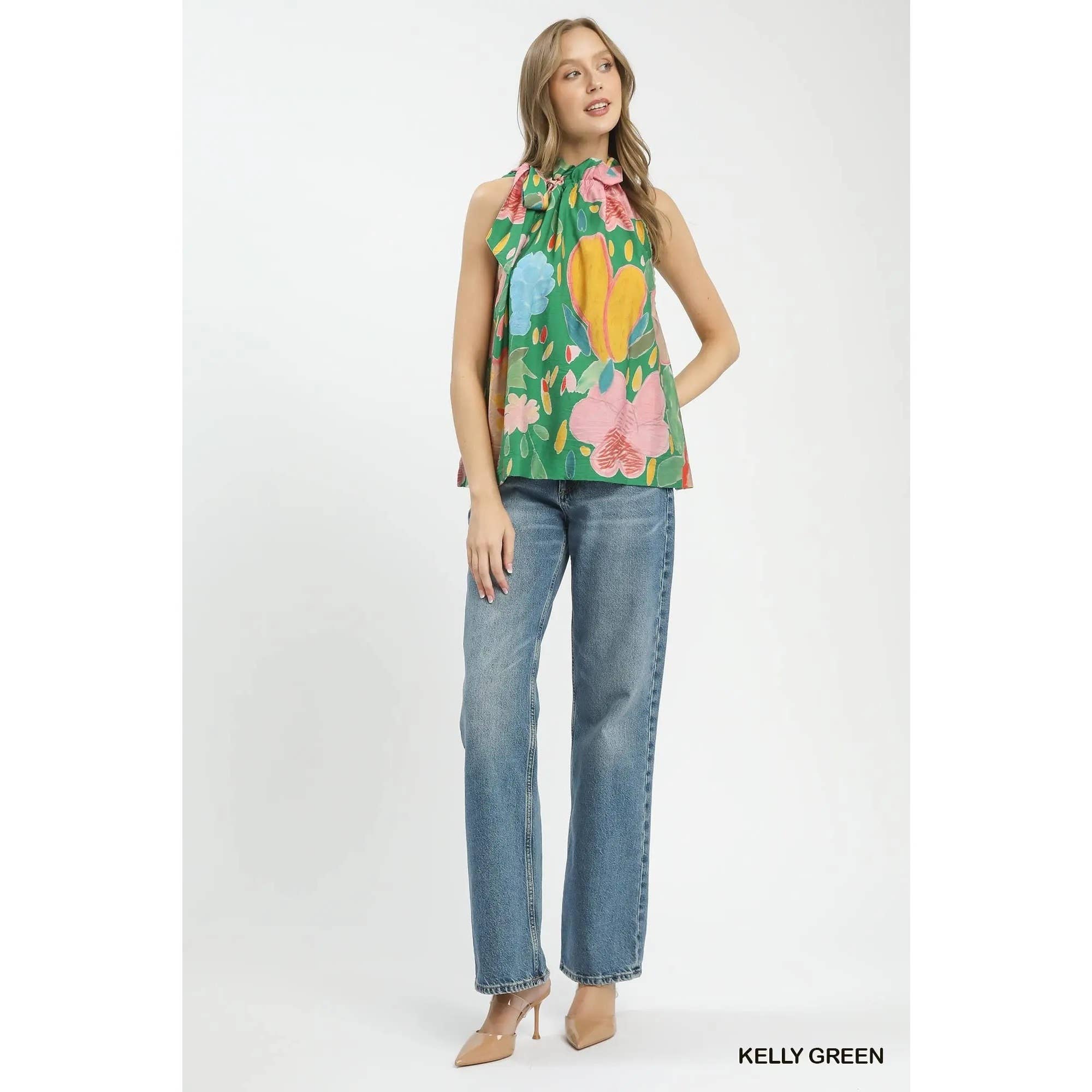 STYLE USA - Wholesale Tunic - Women's - NEW Multi-Color Floral Halter Neck Boho Top8