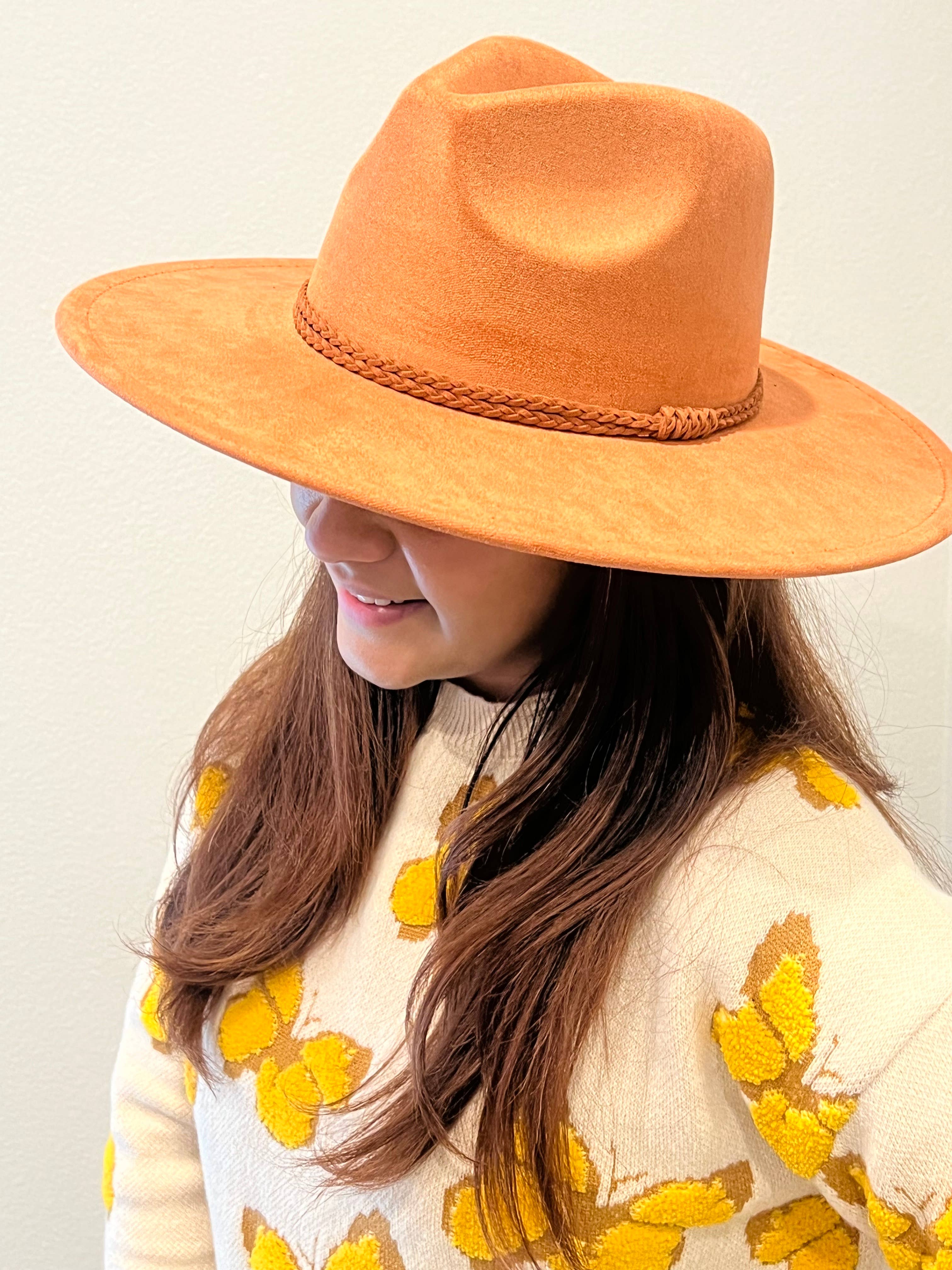 Justin & Taylor - Wholesale Fedora - Women's - Farmers Fest || Braided Belt Brimmed Fedora3