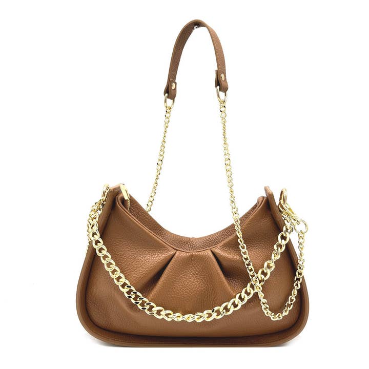 Suie Valentini srl - Venta al por mayor Bolso con correa - Mujer - Bolso con cadena de piel auténtica, fabricado en Italia, art. 112440