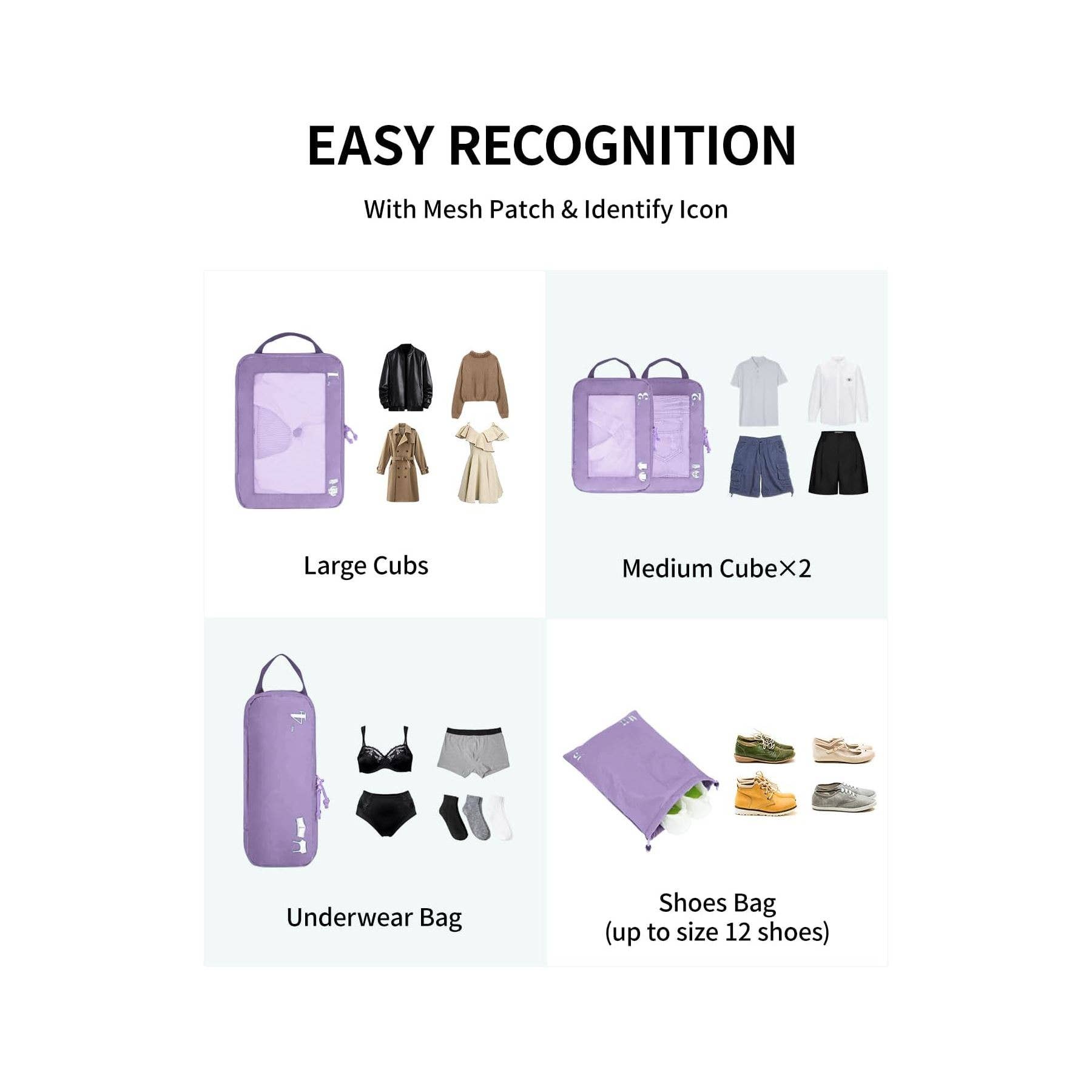 NARWEY INC - Wholesale Packing Cube - 5 Set Compression Packing Cubes for Suitcases Organiser Bags70