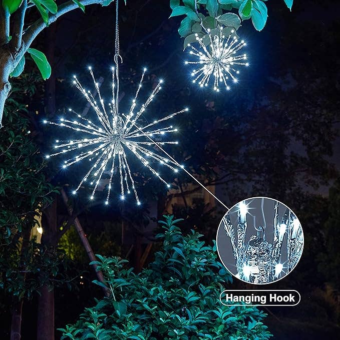 LIGHTSHARE - Wholesale Outdoor/Lawn Light - Starburst Light Lighted Ball LED Firework Lights White Twink9
