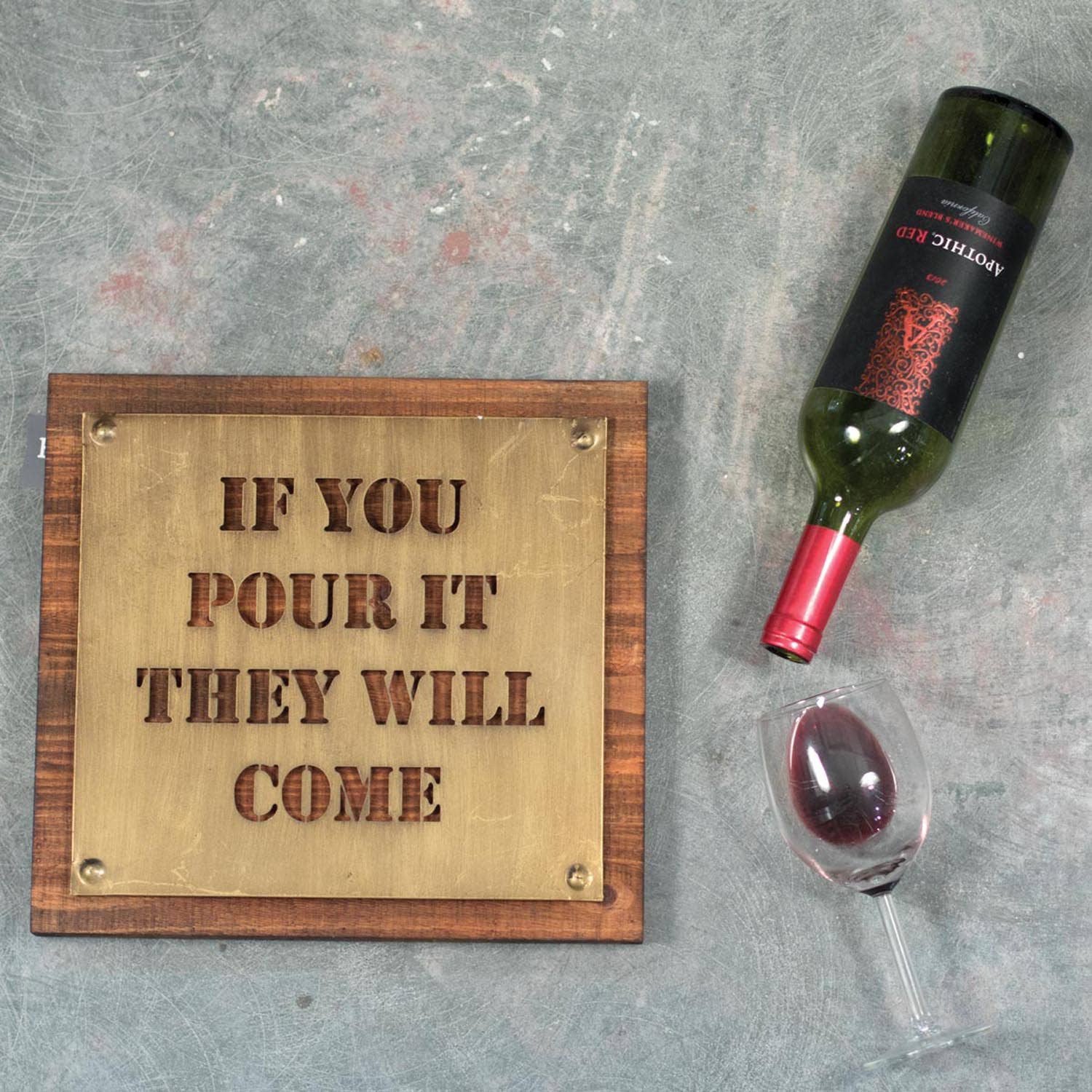 Foreside Home & Garden - Wholesale Sign - Copper Bar "If You Pour It They Will Come" Wall Decor5