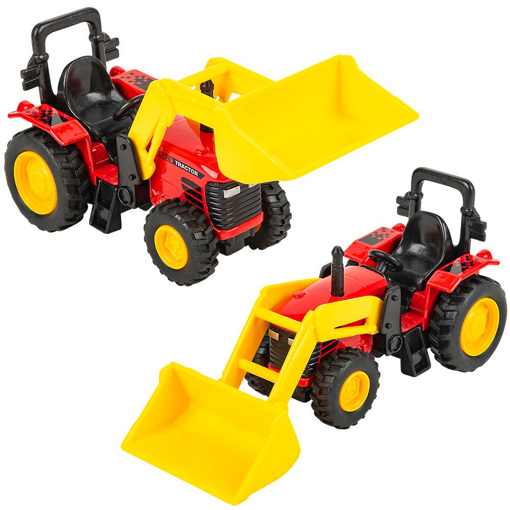 The Toy Network - Wholesale Toy Car/Truck - Kids - 6" Diecast Scoop Tractor 12/Display3