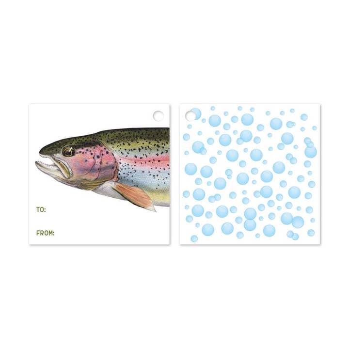 "Rainbow" – Nature-Inspired Trout Gift Tags (10 Pack) for wholesale by Lilybart LLC