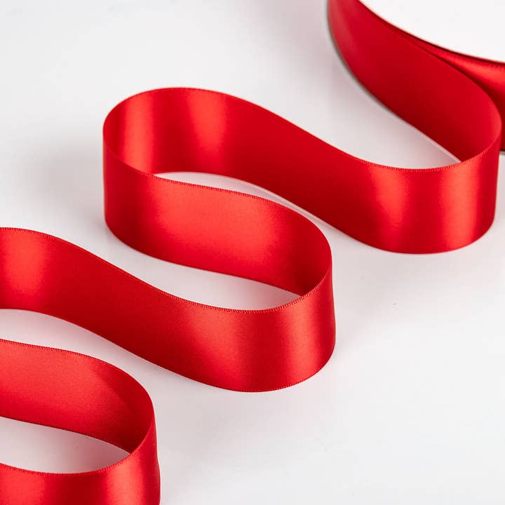 Little Ribbon Shop - Wholesale Ribbon - Gift Wrapping - Lipstick 42 Double Faced Satin Ribbon 100-Yard Roll