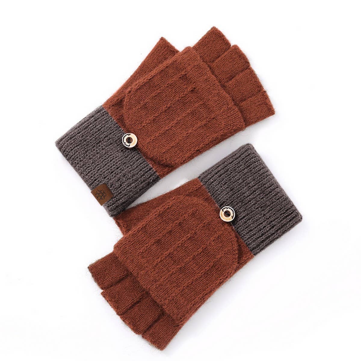 ACCITY - Wholesale Gloves - Women's - WINTER WOMEN'S HALF FINGER FLAP KNIT GLOVES_CWAG03842