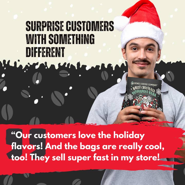 Bones Coffee Company - Wholesale Iced Coffee/Cold Brew - Peppermint Mocha Latte | 12-Pack | Holiday Iced Coffee