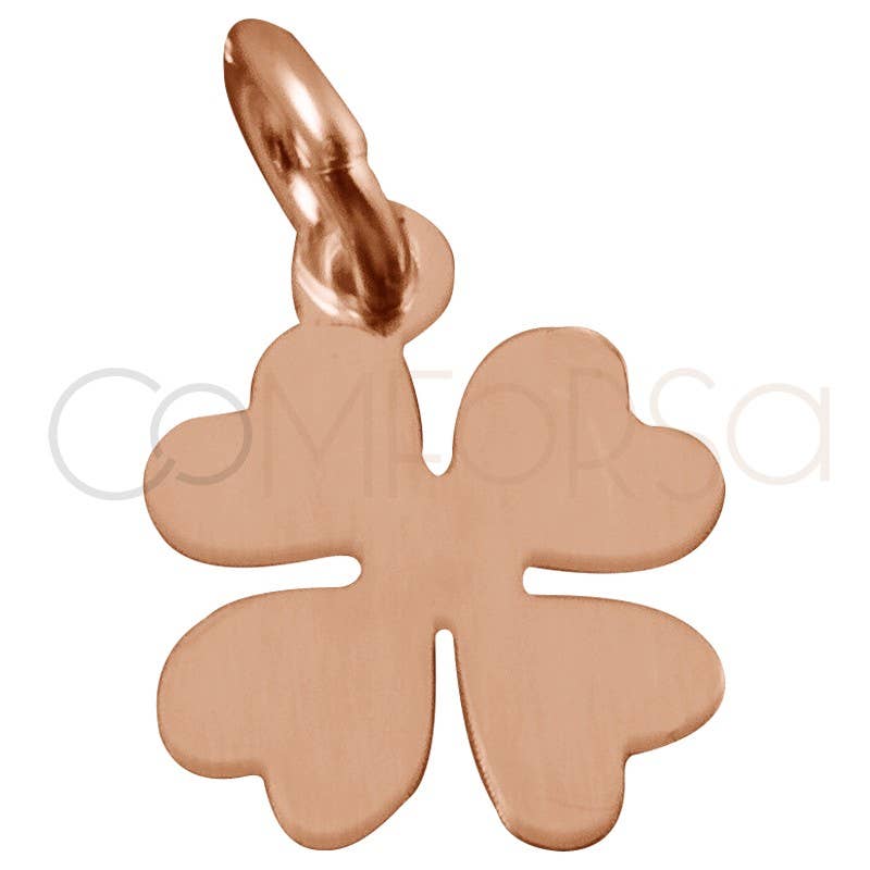 COM FORSA SL - Wholesale Individual Charm/Pendant - Gold-Plated Sterling Silver 925 Mini Clover Pendant 8 Mm1