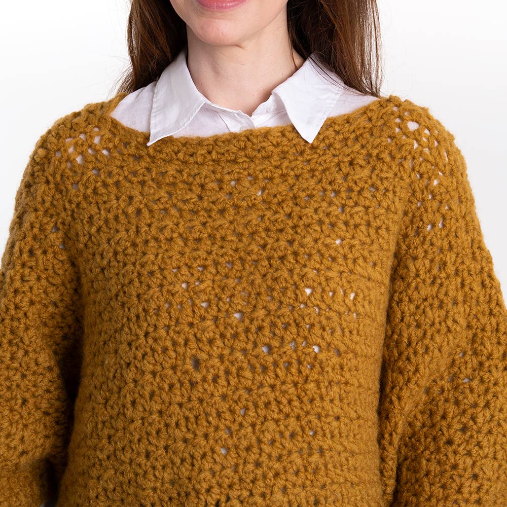 Wool Couture Company - Wholesale DIY Craft Kit - Beginners Poncho Crochet Kit 7