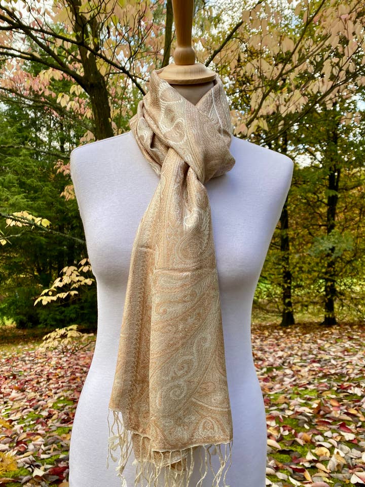 DARJEELING SCARF - 100% SILK for wholesale by DIWALI PARIS