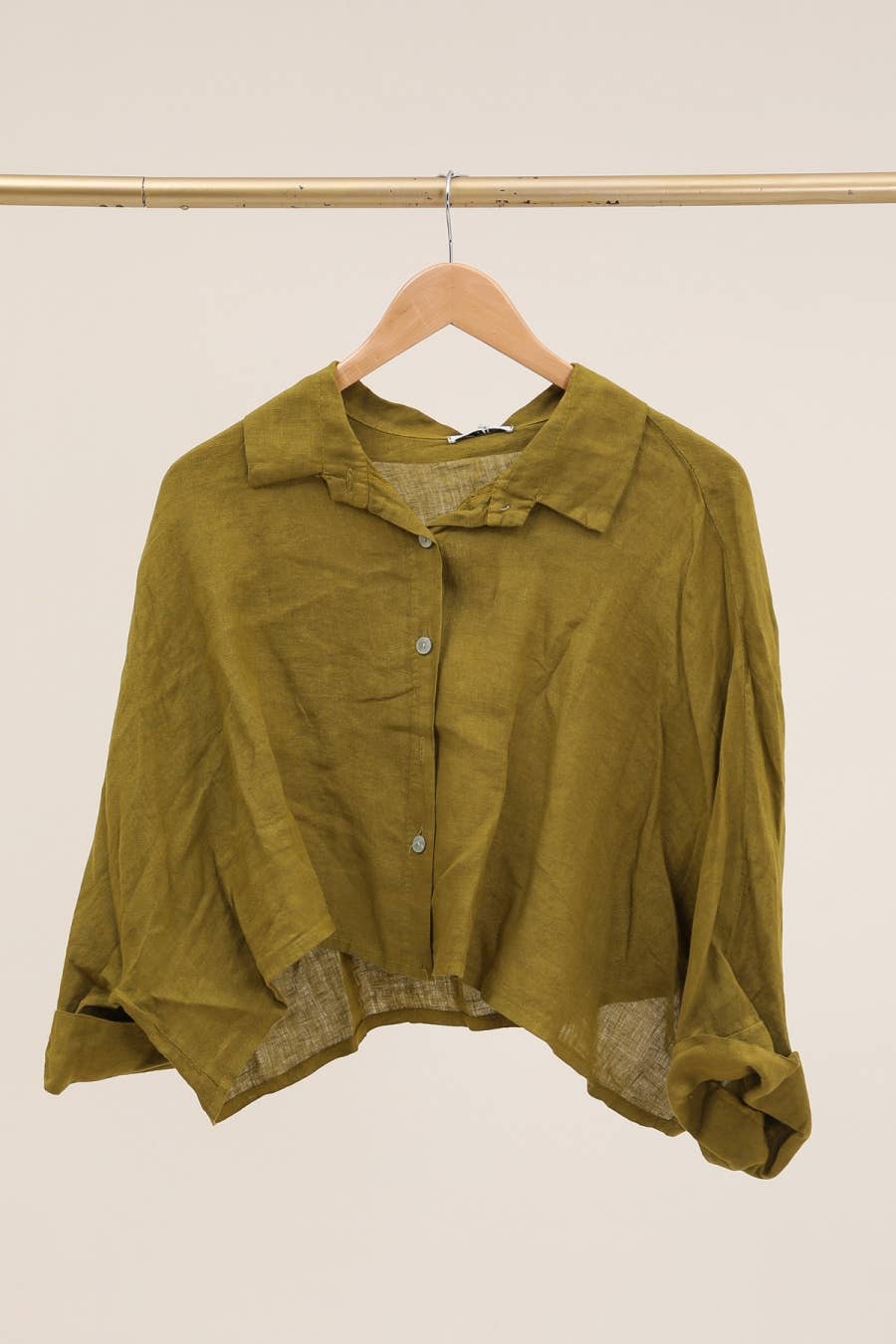 la maison des fibres naturelles - Wholesale Button Down Shirt - Women's - Linen crop shirt 83263 100% linen13