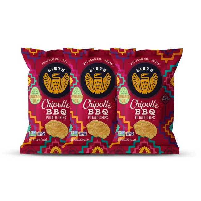 Siete Foods - Wholesale Chips - Kettle Cooked Chipotle BBQ Potato Chips 1.5 oz - 72 bags0