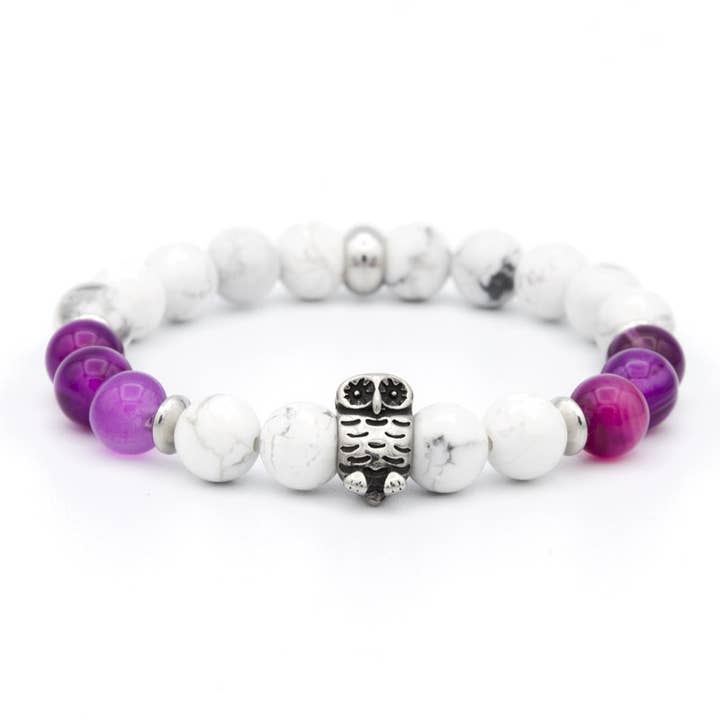 OWL — HOWLITE — AGATE BRACELET for wholesale by kayoo