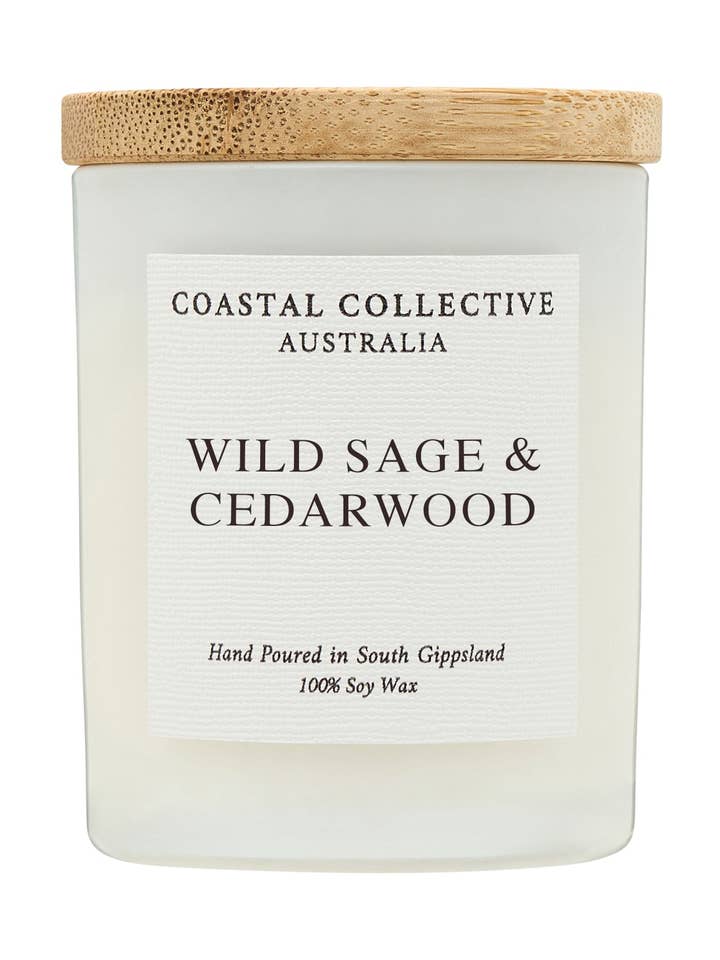 Wilde Salie & Cederhout Mini Potkaars voor wholesale door Coastal Collective Australia
