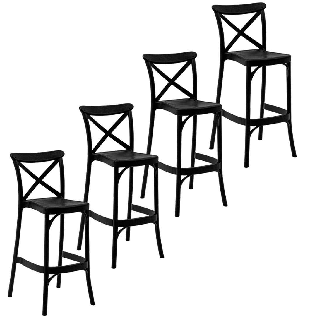 Casual Decore - Wholesale Stool - Patio Crossback Barstool 30" Commercial Grade - Box of 41
