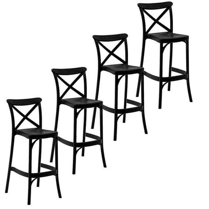 Casual Decore - Wholesale Stool - Patio Crossback Barstool 30" Commercial Grade - Box of 41