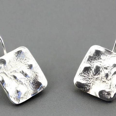 Textured Square Drop Earring - Sterling Silver for wholesale by Makers & Providers