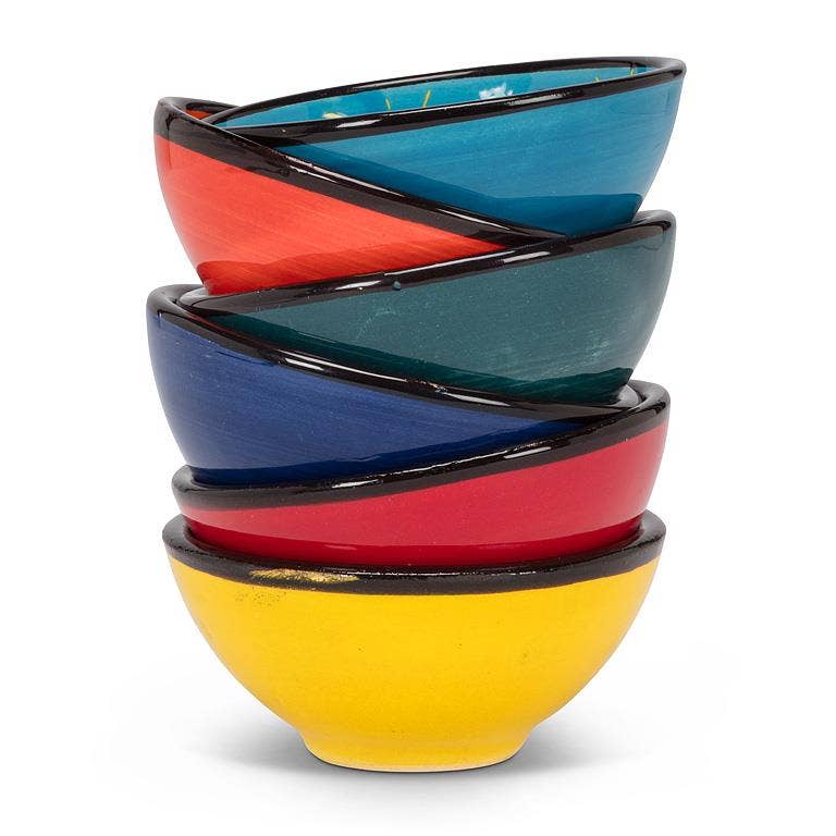 Abbott – wholesale Bowl – Colourful Pinch Bowls-6 Assorted -3.25"D2