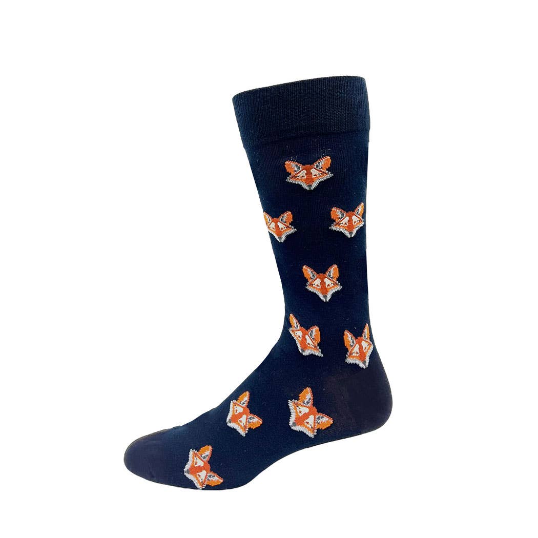 Dot-Line Design - Wholesale Socks - Men's - Men's Fox Navy1