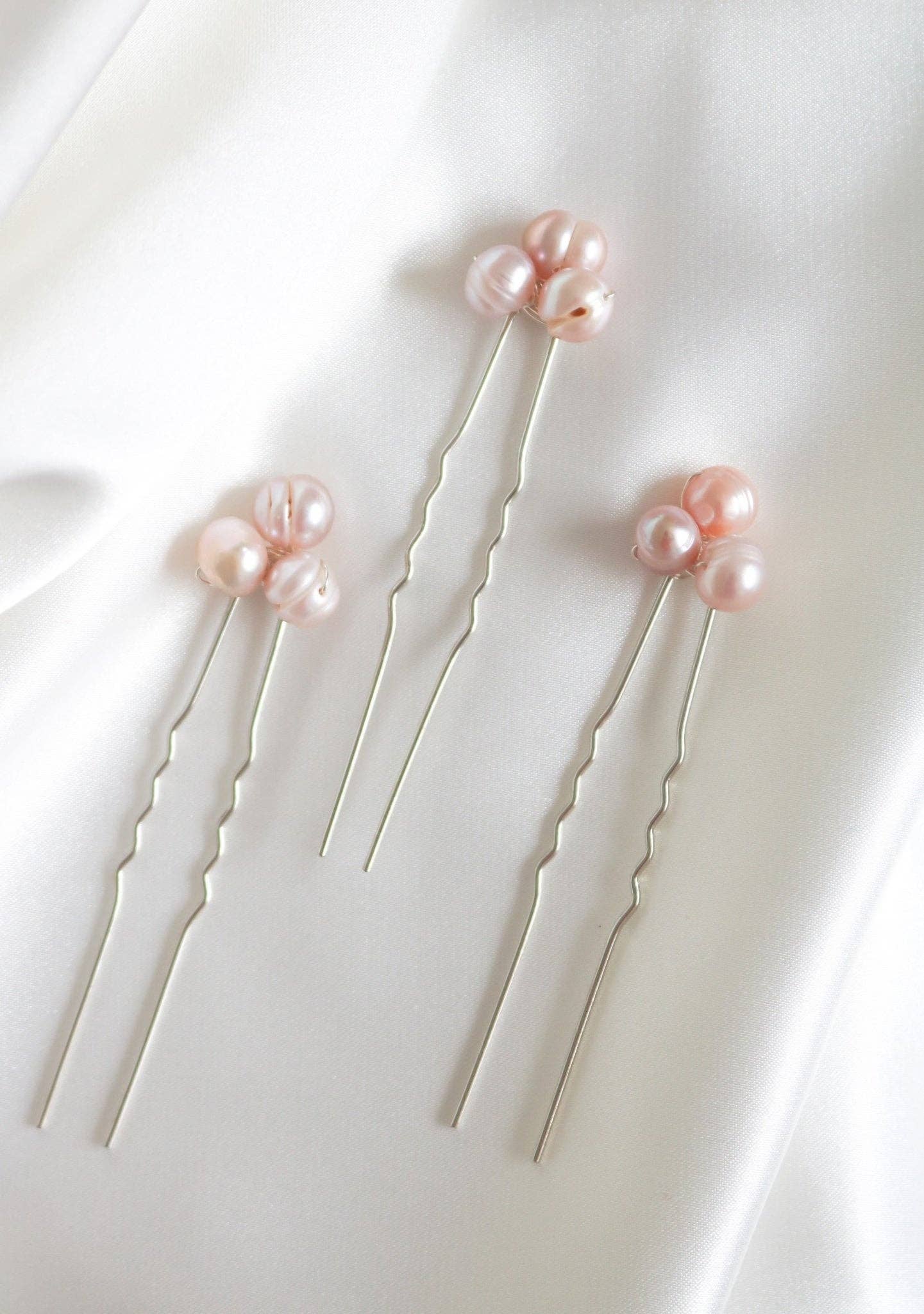 Miss Foxine Couture - Wholesale Hair Pin - Hayley Fresh Water Pearl Hairpin in Blush3
