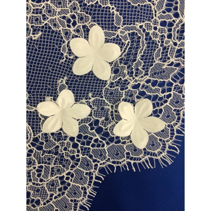 5 Pc Ivory, Bridal Fabric Leafs, Petals K17 for wholesale by Lace To Love