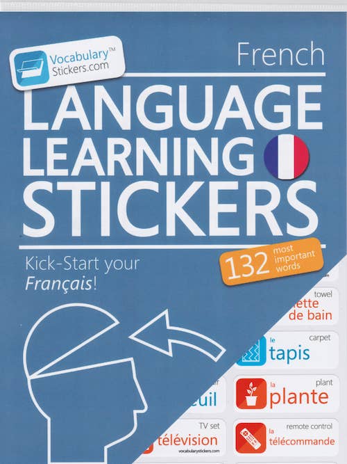 🇫🇷 French Language Learning Stickers for wholesale by VocabularyStickers.com