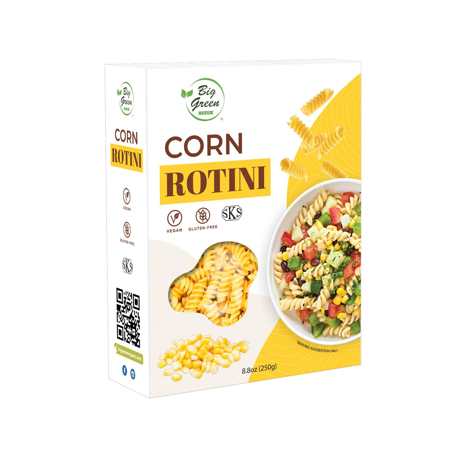 Big Green Organic Food – wholesale Pasta – Majsrotini