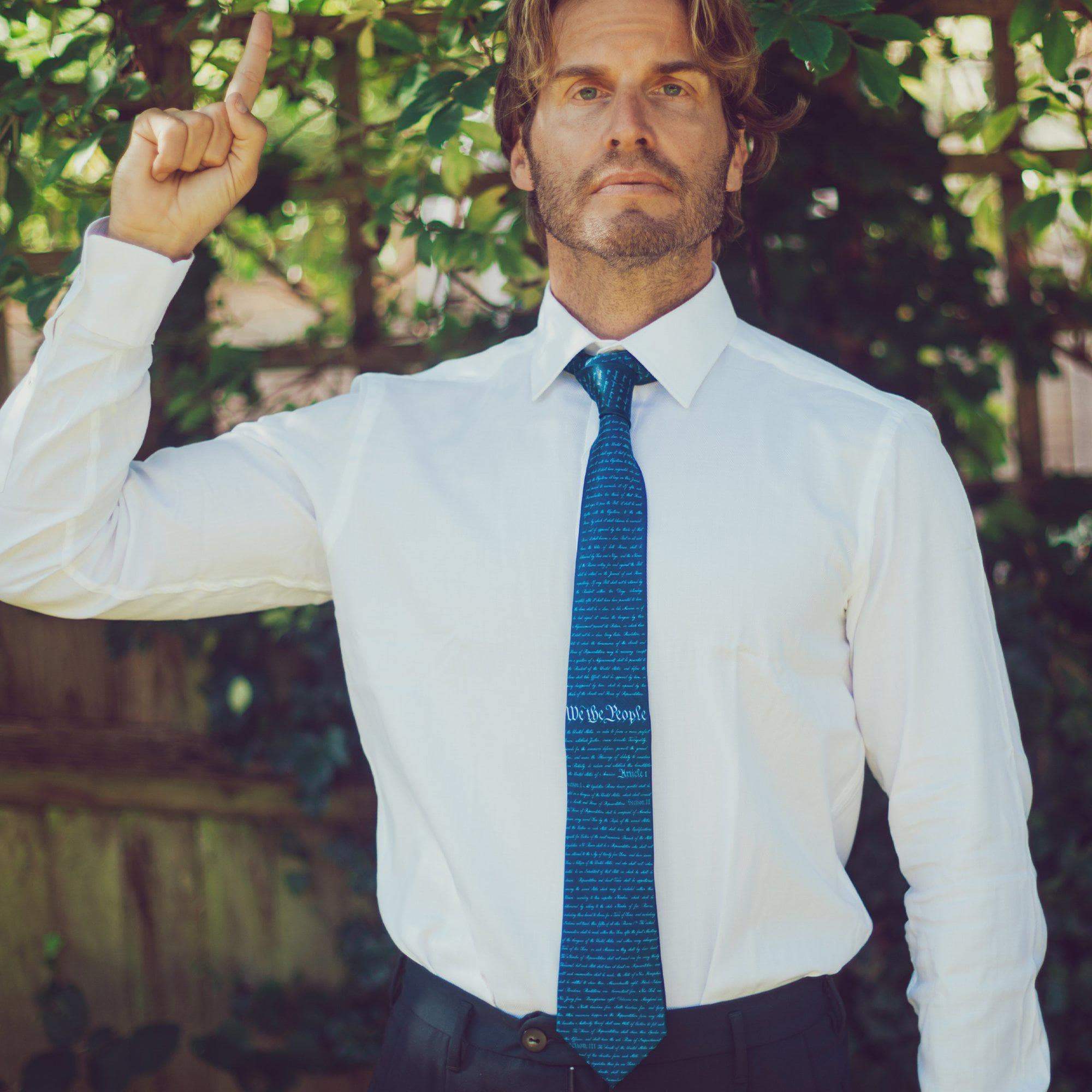 Navy Constitution Neck Tie United States of America Necktie Cool for wholesale on Faire3