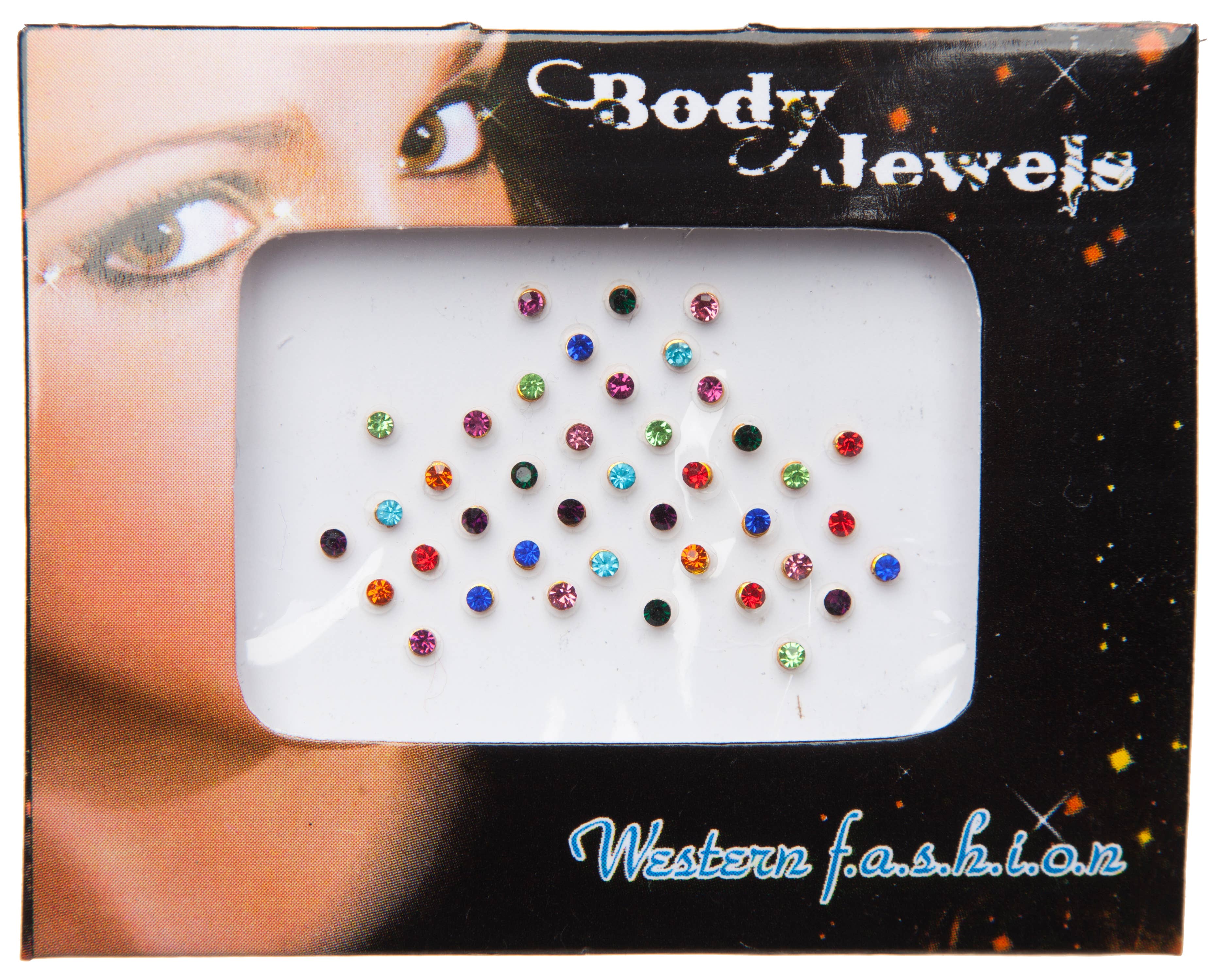 Western Fashion - Wholesale Body Glitter/Shimmer - Bindi Stones Carded1