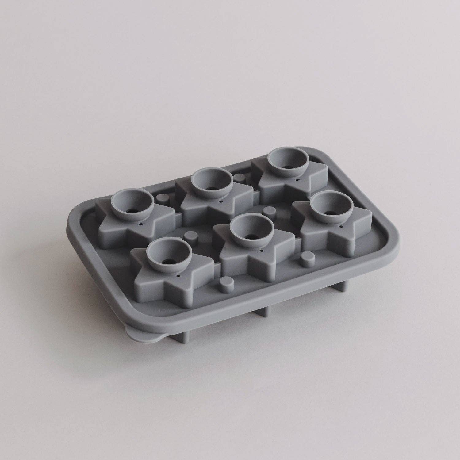 Eulenschnitt - Wholesale Ice Tray/Mold - Ice cube mold stars gray (pack of 6 pcs.)5