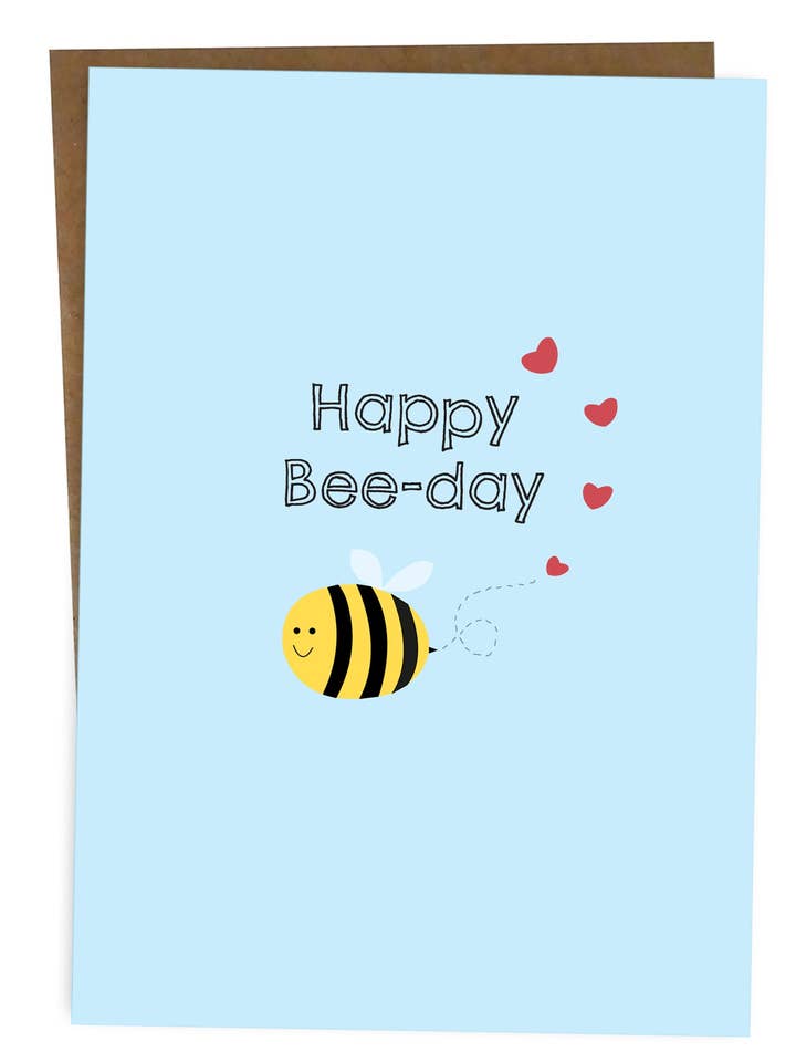 Happy Birthday Card Bday Bee Pun Cute for wholesale by BYANIKA