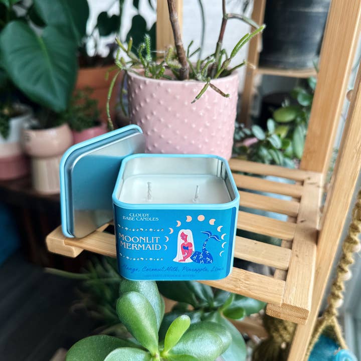 Cloudy Babe - Wholesale Travel Candles - Moonlit Mermaid Candle Summer Candle Mango, Coconut Milk2