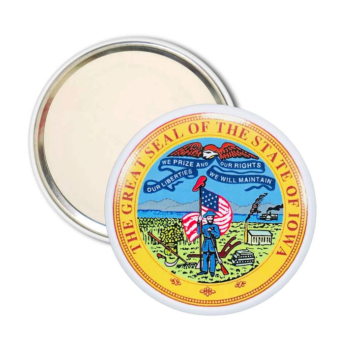 Purse Mirror - State Seal Iowa - USA for wholesale by Worldwide Souvenirs
