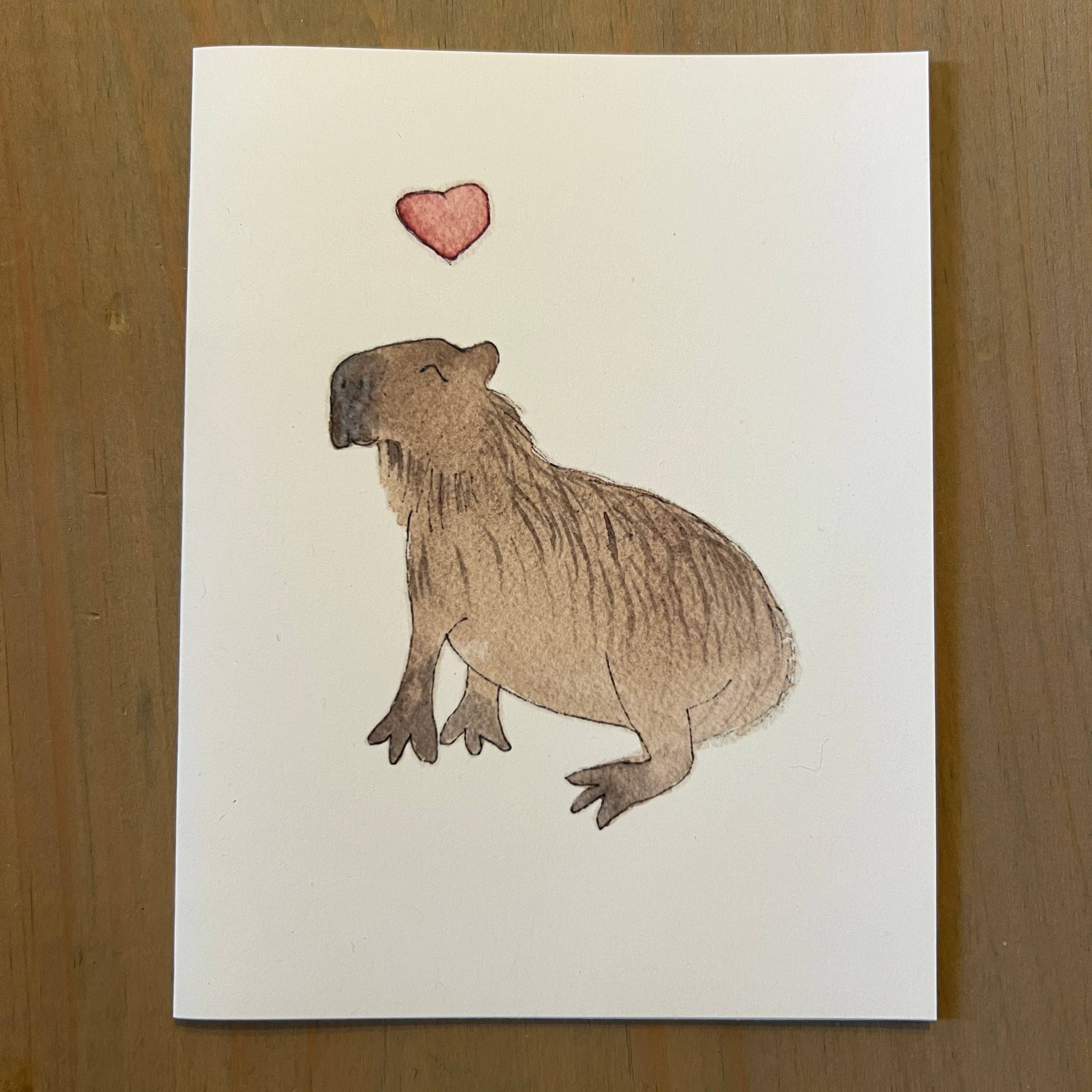 Zucchini Fish - Vente Cartes de déclaration d'amour - Capybara Love2