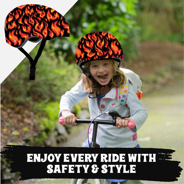 Kiddimoto - Venta al por mayor Bicicleta/patinete - Niños - Casco de bicicleta para niños Flames