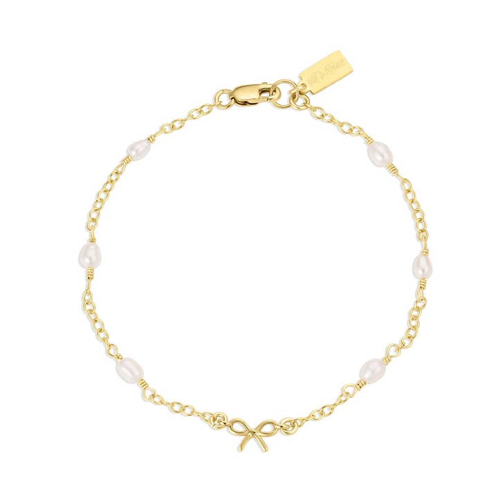 Bow and Pearl Bracelet for wholesale by Set & Stones