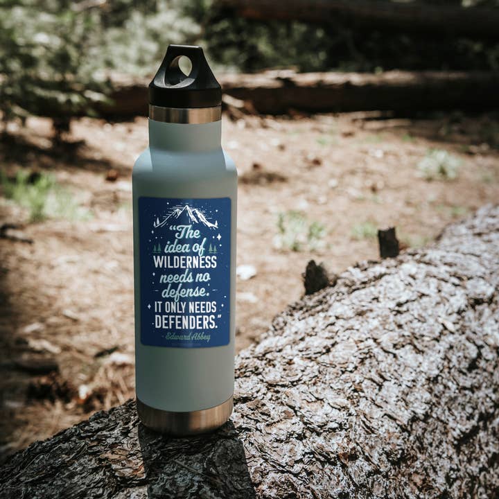 Sentinel Supply - Wholesale Sticker - Edward Abbey Wilderness Defenders Quote Sticker