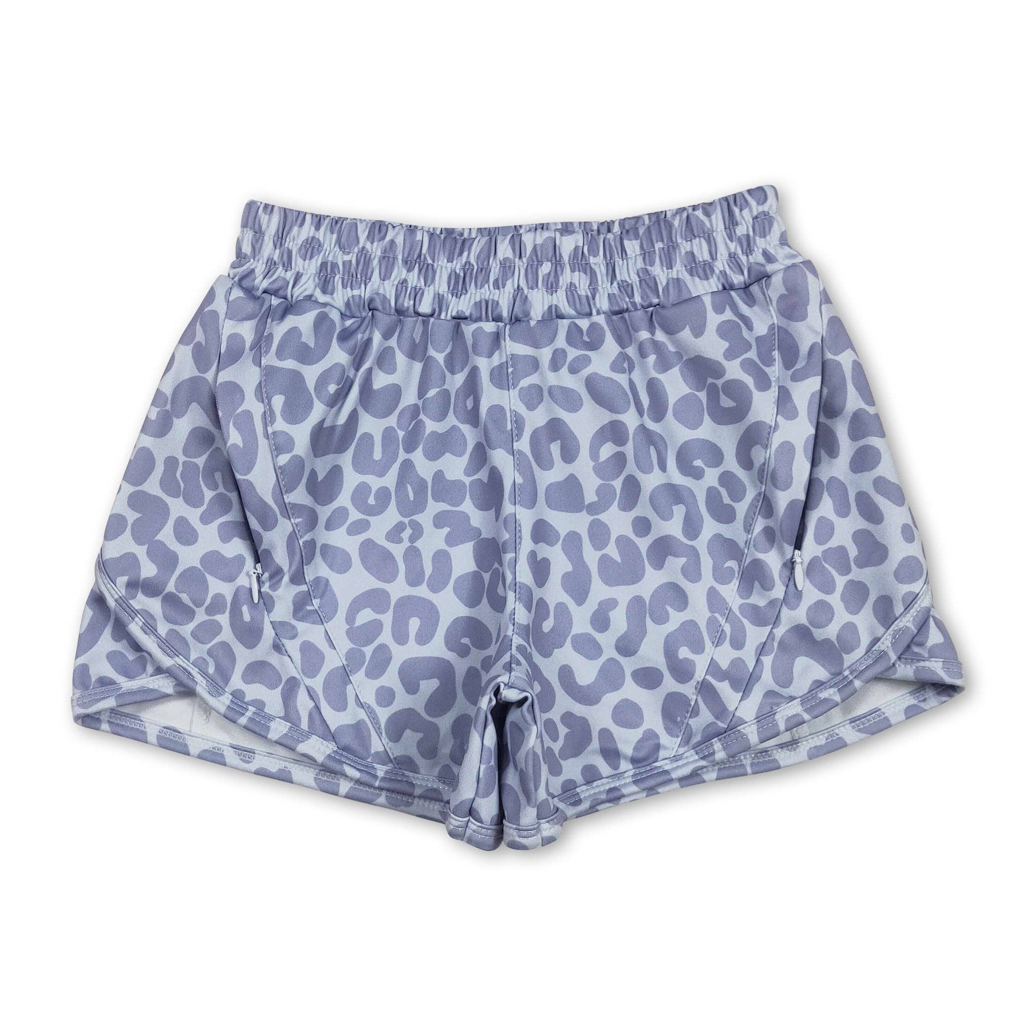 Yawoo Garments - Wholesale Shorts - Kids - Grey leopard kids girls summer shorts0