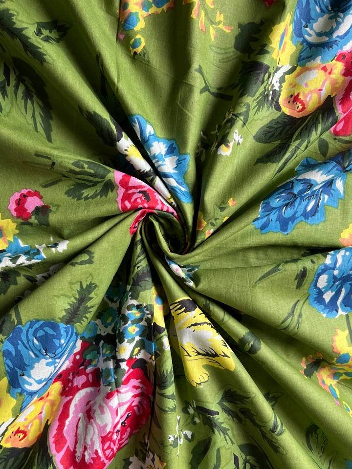 Amazing Cotton Floral Print Fabric Women Dress Making Fabric for wholesale by Bhawana Handicrafts