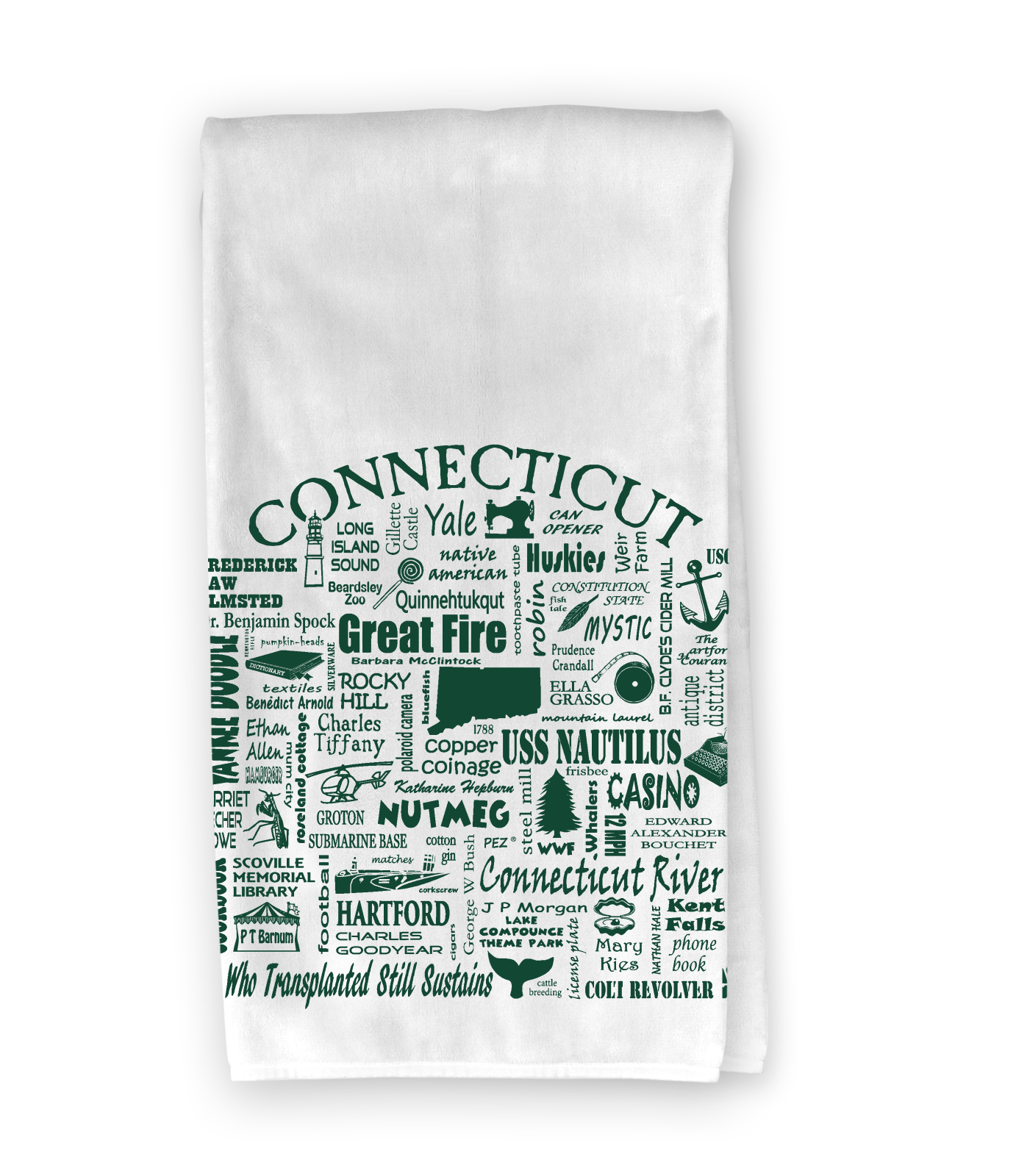 The Buffalo Works - Wholesale Tea Towel - Connecticut Destination Kitchen Towel - Where Life Takes You3