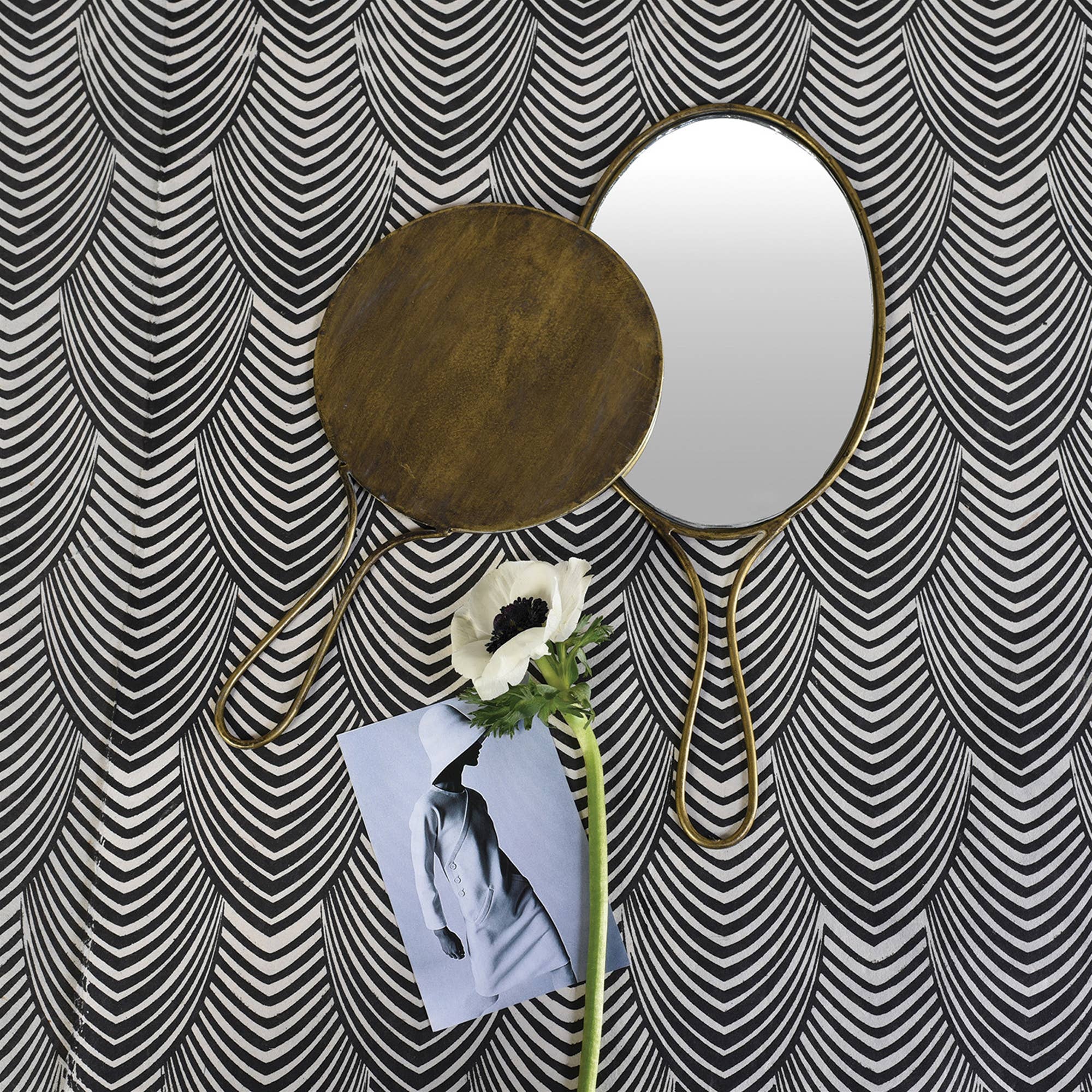 HomArt - Wholesale Vanity Mirror - Lena Hand Mirror, Brass - Round - Brass3