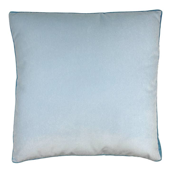 Eloise Chambray Blue Velvet Throw Pillow for wholesale on Faire