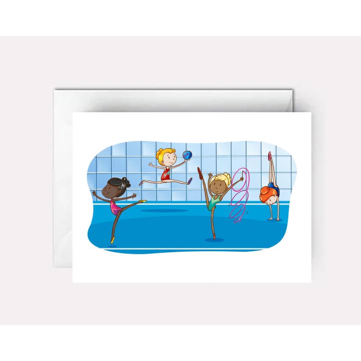 Gymnastics Valentine Cards For Girls - I Love Gymnastics for wholesale by Paper Bound Greetings