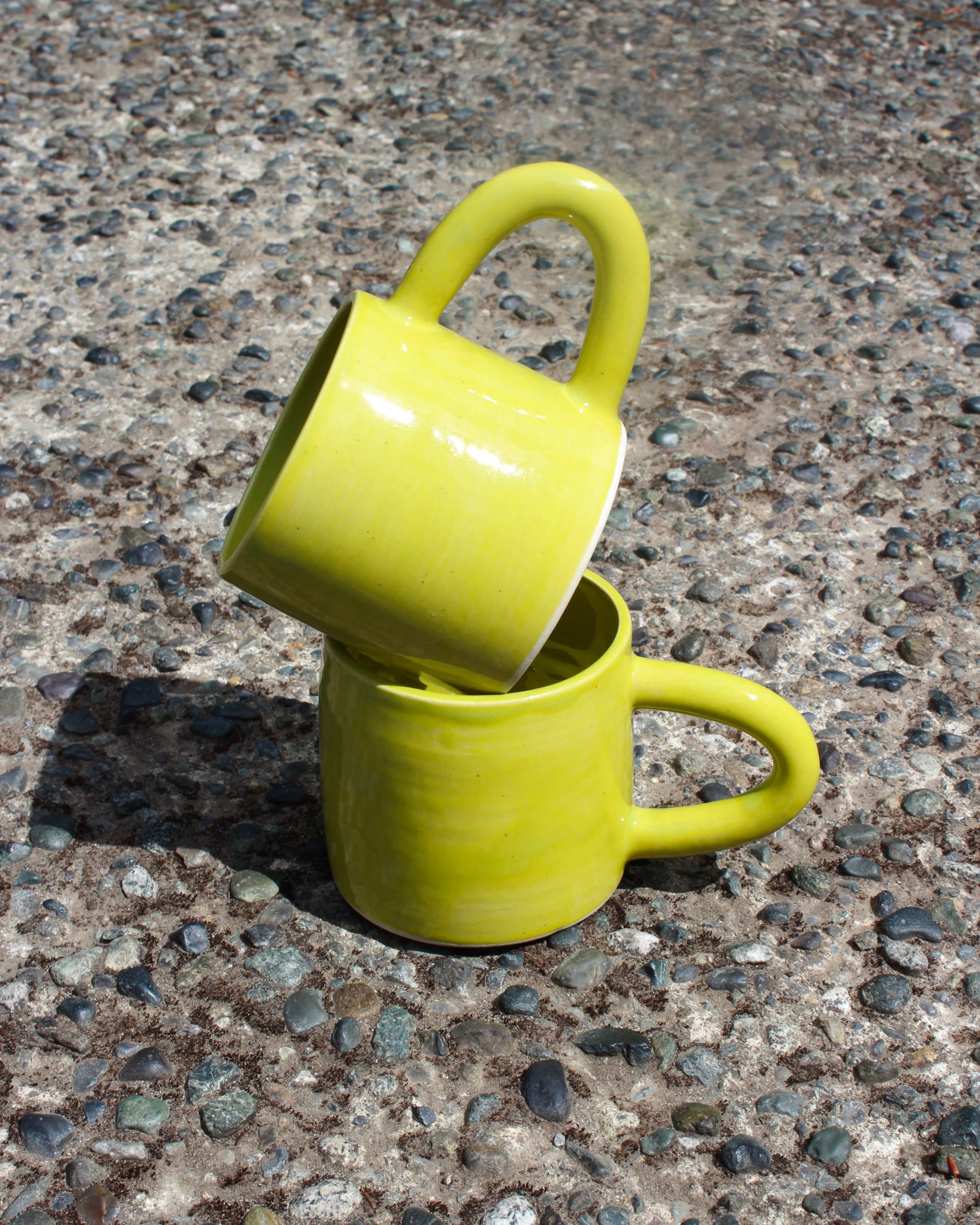 Natalya Jane Ceramics - Vente Tasse à café - Mug en céramique fait main - Chartreuse2