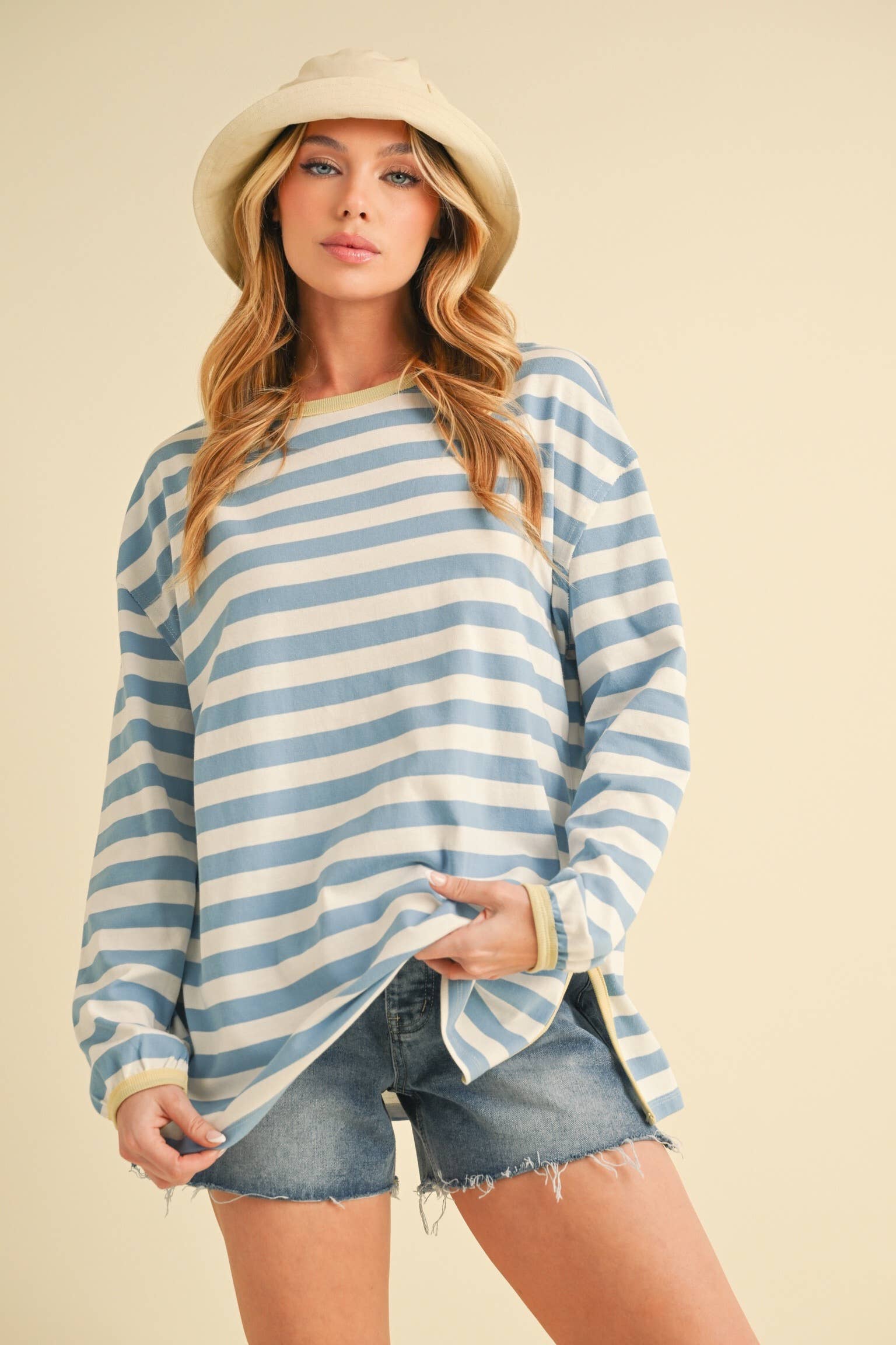 AEMI + CO - Wholesale Knit Top - Women's - 8433FN Onida Stripe Top9