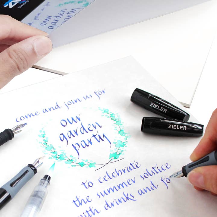 Zieler – Großhandel Skizzenbuch/Skizzenblock – A4-Kalligraphieblock (100 g/m2 glattes weißes Papier)2