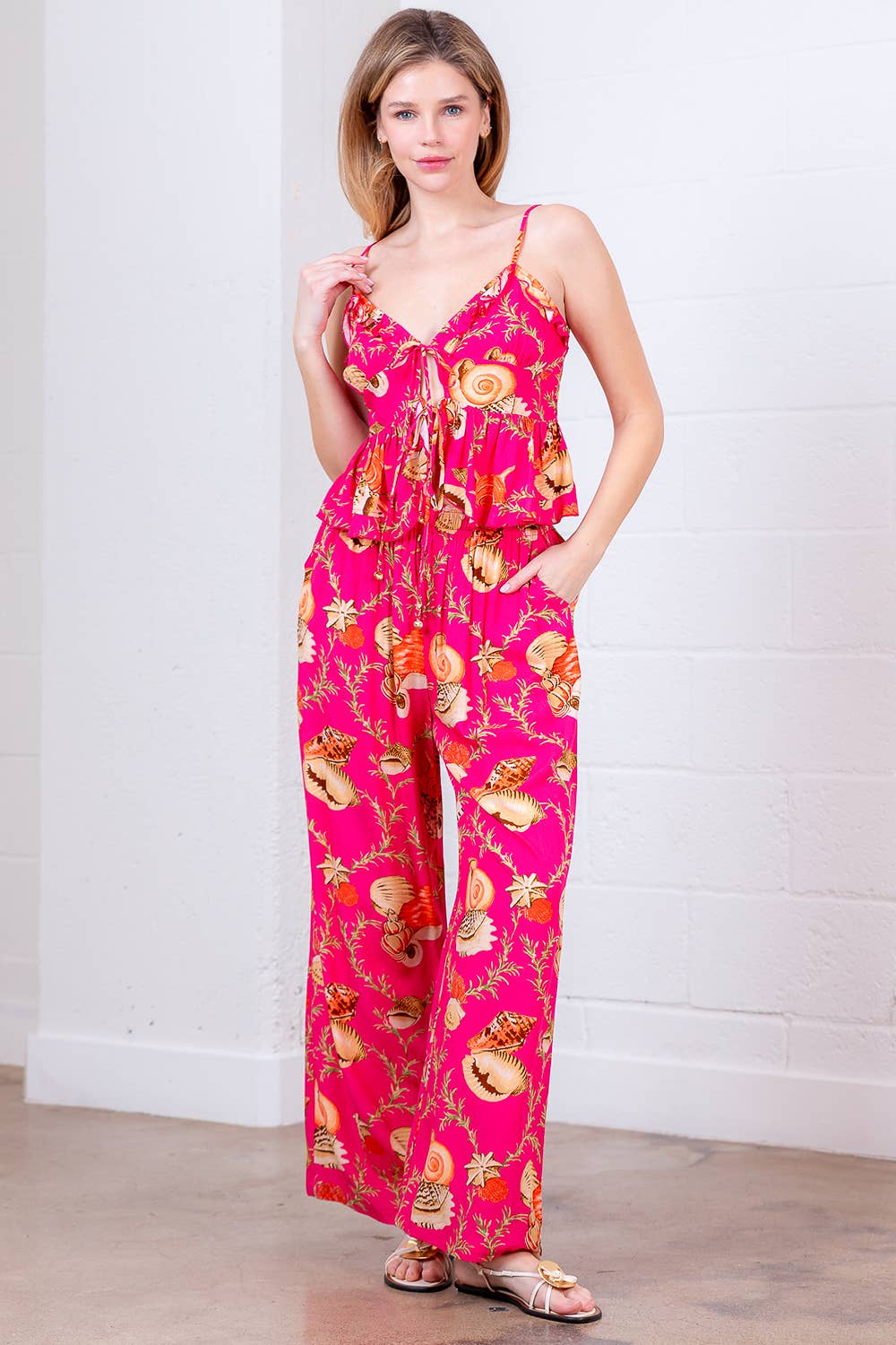 FELROZE HP35203T-LANGE RECHTE SOLIDE BANDERINGSBROEK voor groothandel op Faire4